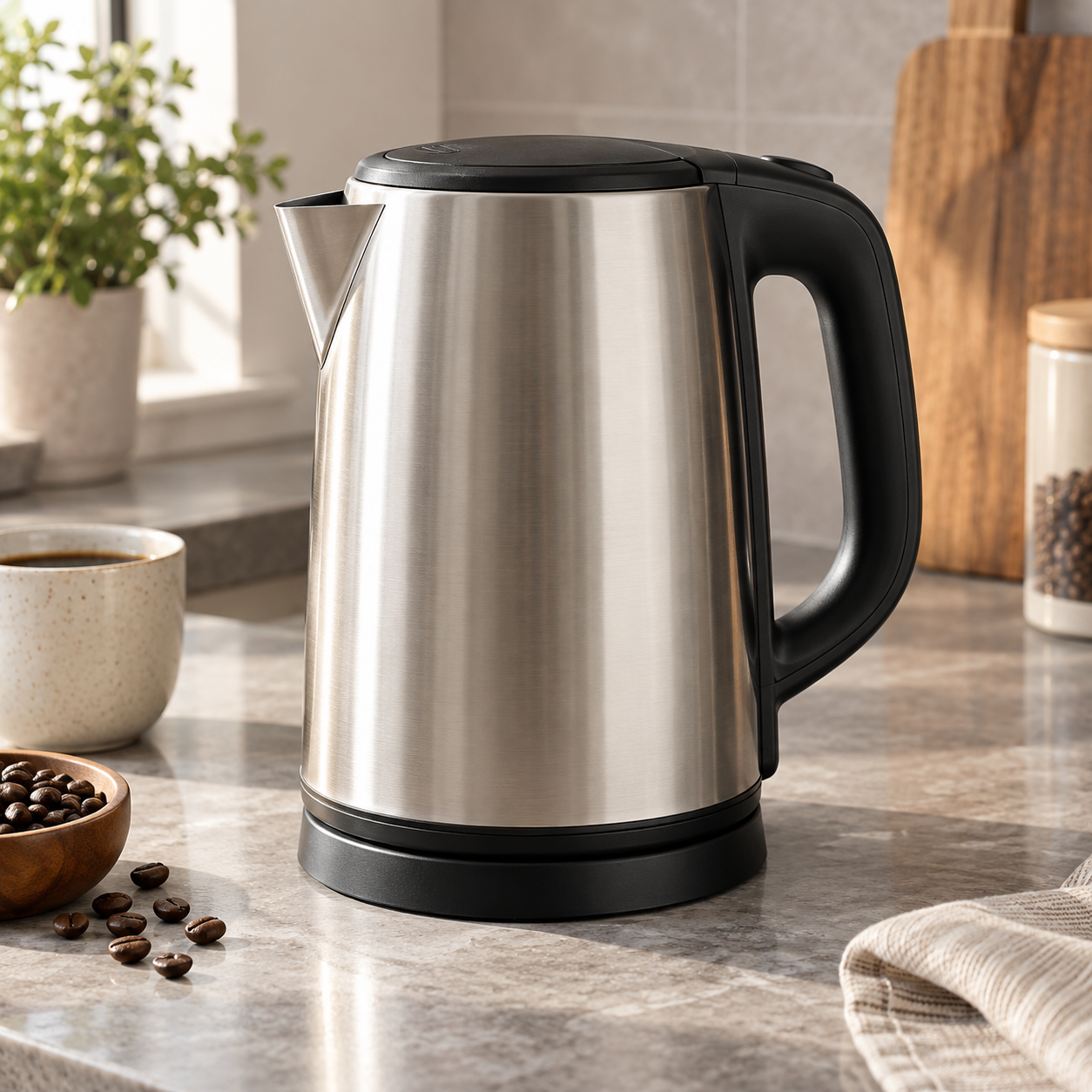 Chaleira Elétrica Bule Jarra Inox, 1,8L