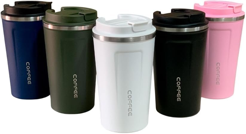 Copo Térmico Café e Cerveja com Tampa, Aço Inoxidável Anti-vazamento 500ml