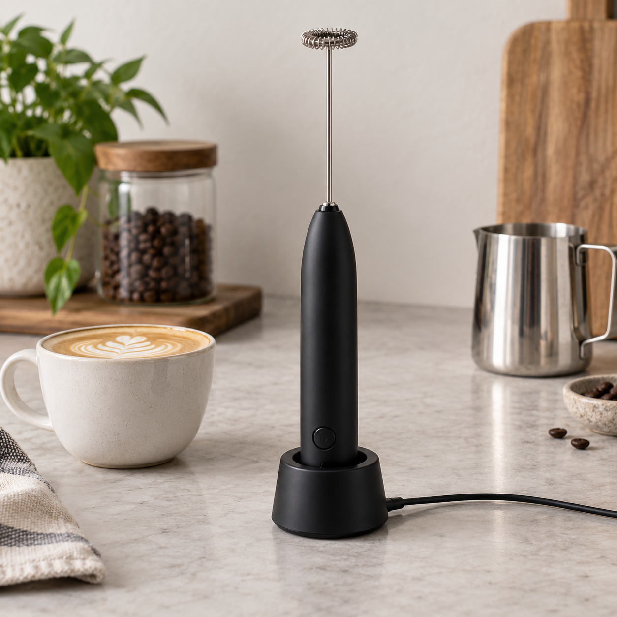 Mini Mixer Elétrico Recarregável USB, 3 Velocidades